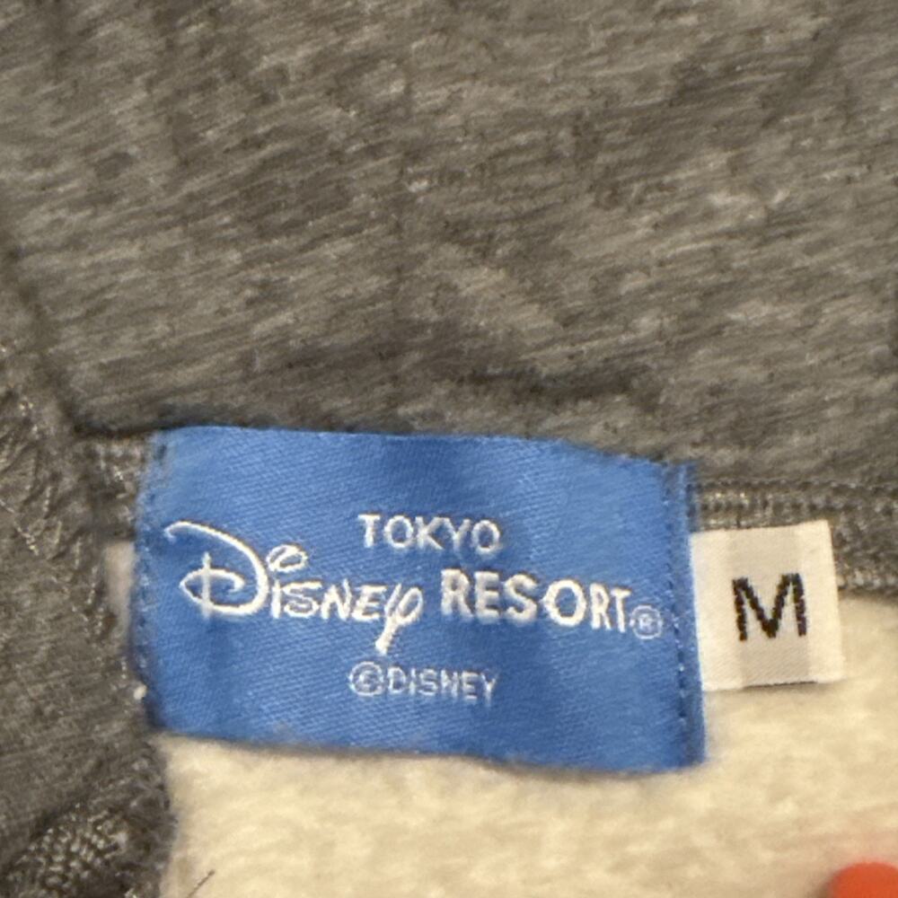 Tokyo Disney Resort Mickey Mouse Ears Hoodie Size Medium Grey Japan Full Zip - Picture 4 of 6